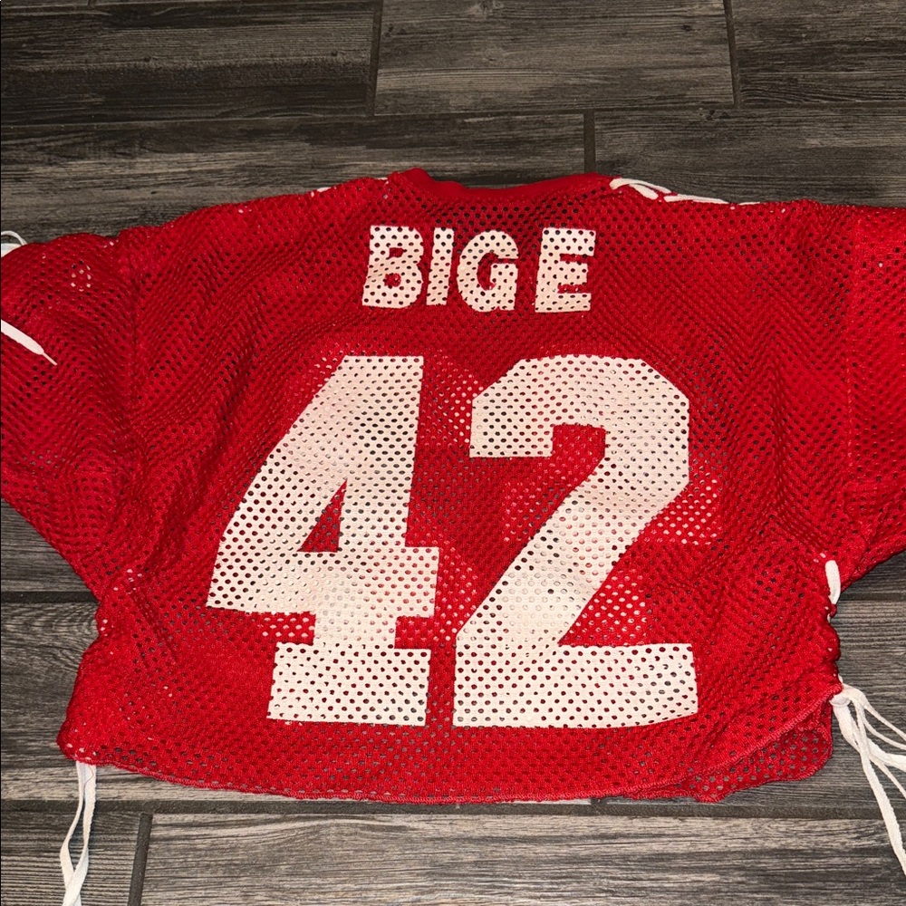 1980s champion 90s Football Jersey "BIGE 42" cropped $$